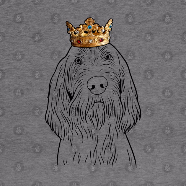 Spinone Italiano Dog King Queen Wearing Crown by millersye